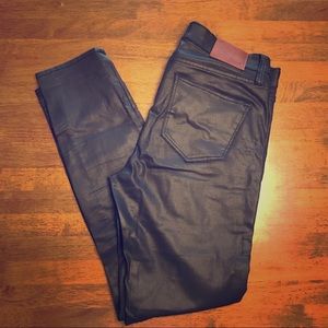 Madewell coated black denim